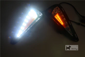 

2pcs car styling For Toyota Camry 2015 2016 2017 LED DRL Daytime driving Running Lights Daylight with Turn signal Head Lamp