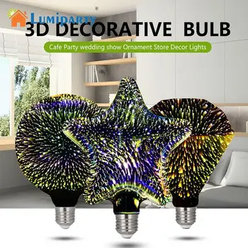 

LumiParty LED Light Bulb 3D Decoration Bulb E27 5W 85-265V Holiday Lights G95 Novelty Christmas Lamp Firework Light Colorful