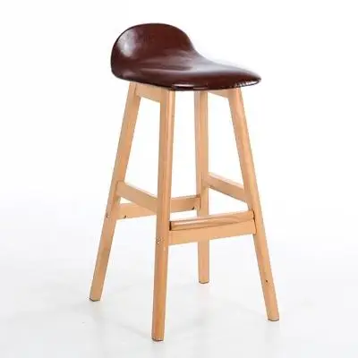 Modern Design Bar Chair solid wooden bar chair northern wind fashion creative kitchen room nordic counter stool - Color: style20