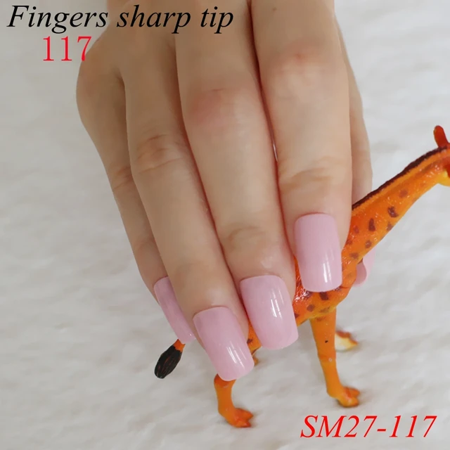 Aliexpress 24 Pcs Set Fashionable Beautiful Fake Nails 24 Pcs Set Fashionable Beautiful Fake Nails Acrylic Long False Nail Solid Color Sm27
