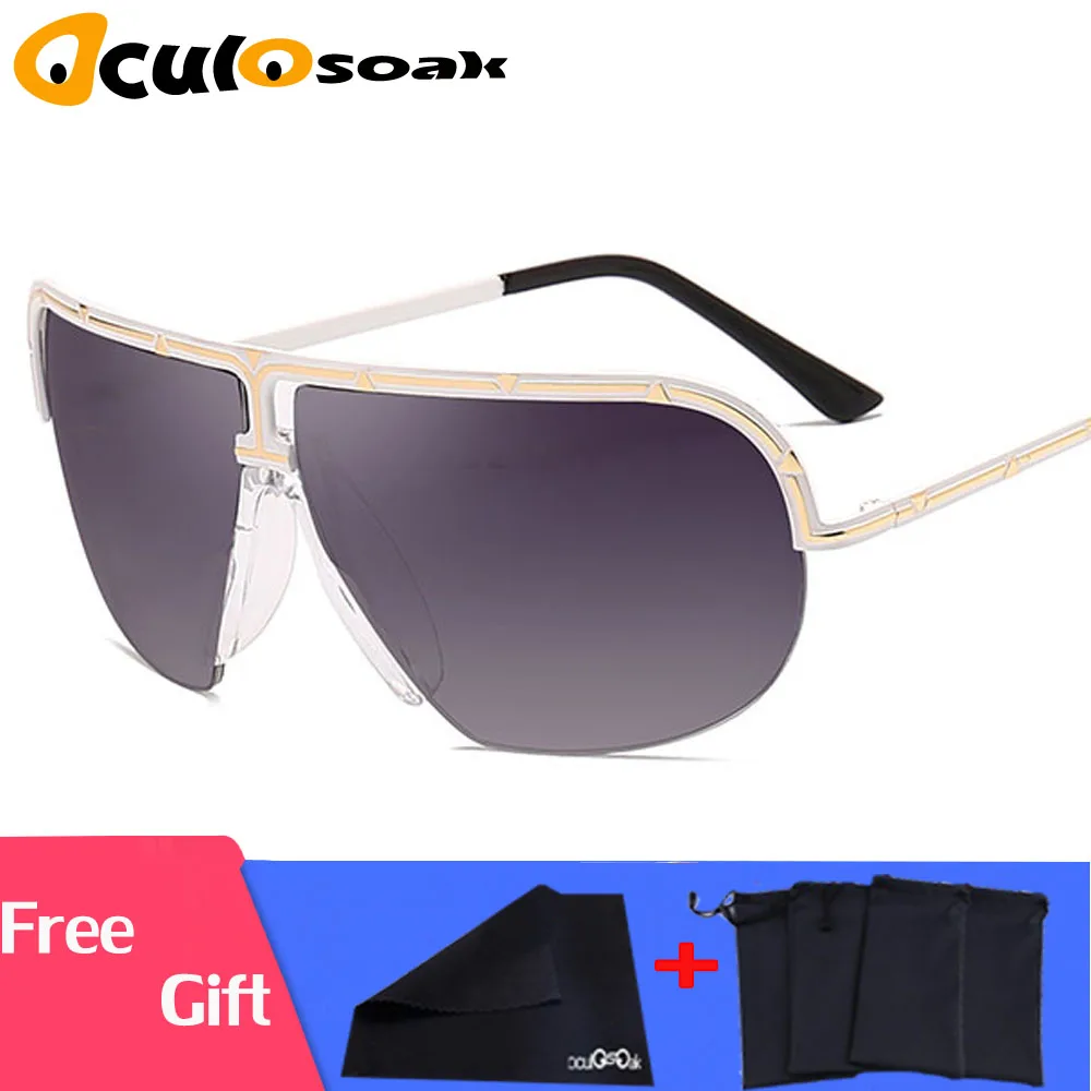 2019 Fashion Oversized Pilot Sunglasses Women UV400 Retro Brand Designer Big Frame Sun Glasses For Female Ladies Eyewear