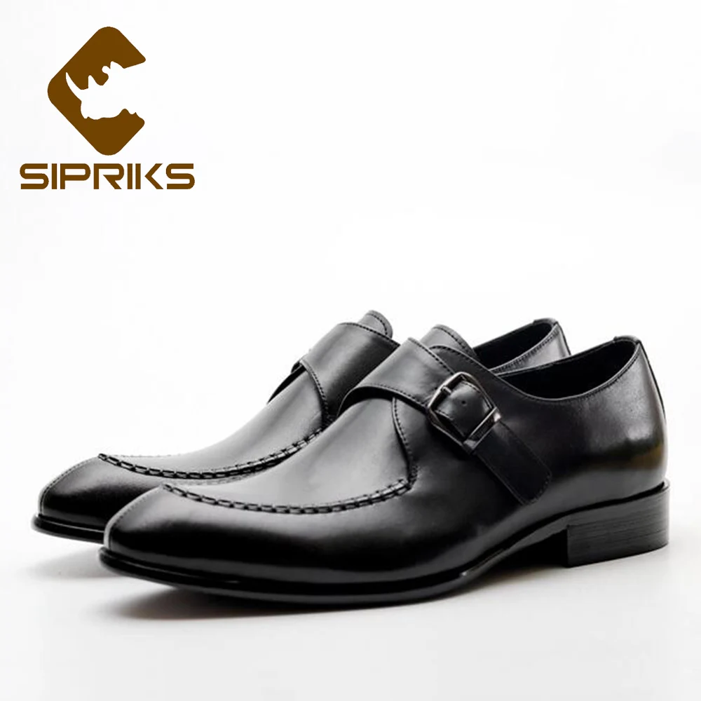 single monk strap dress shoes