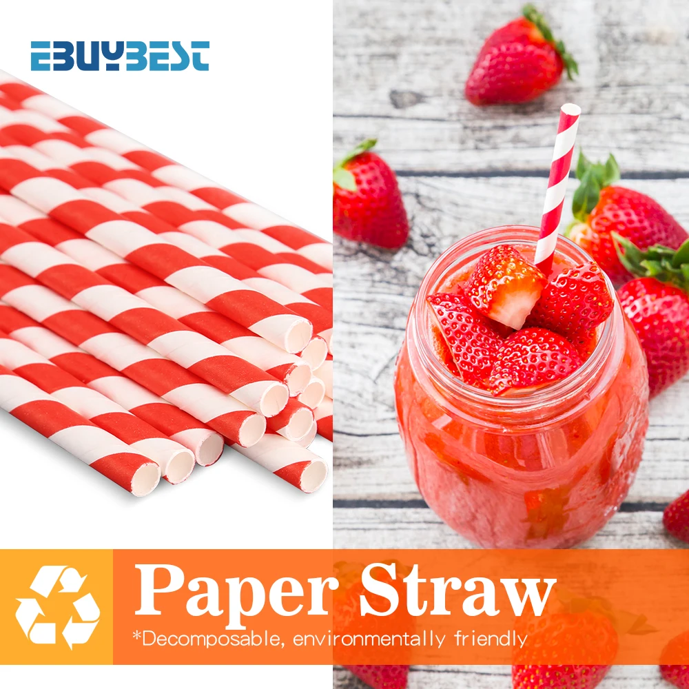 

25 Pcs/Lot Twill Paper Straws For Birthday Party Children's Day Wedding Party Decoration Supplies Paper Drinking Straws