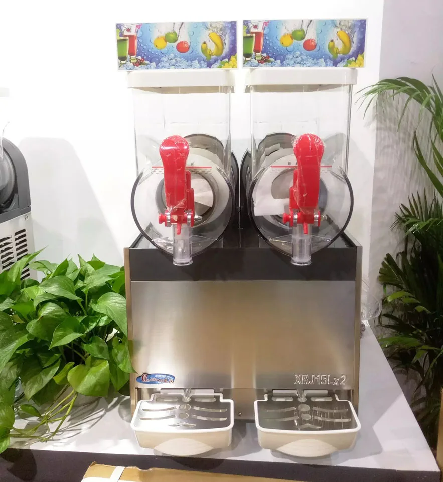 

30L Commercial Frozen Drink Slush Machine Granita Machine 2 Bowl Ice Slush Maker Machine,Slush Granita drink machine