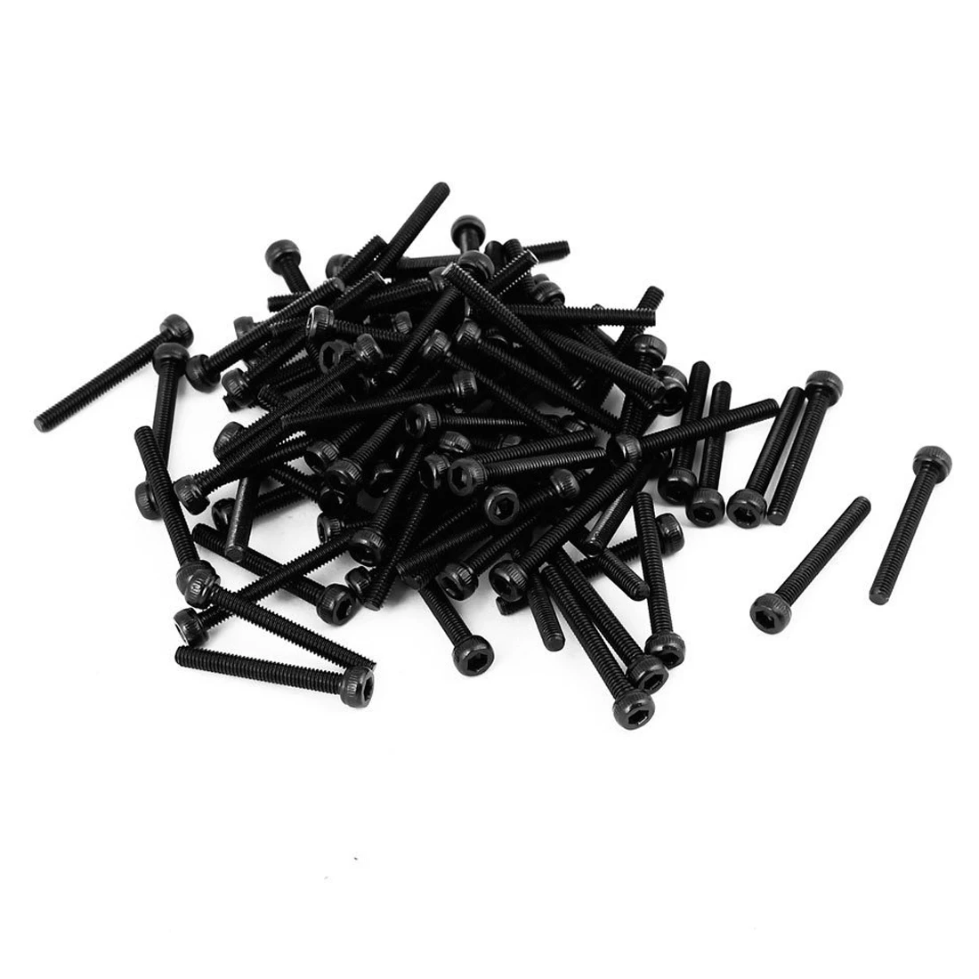 

KSOL 100Pcs Alloy Steel Countersunk Hex Socket Knurled Bolt M2.5x20mm