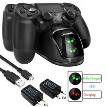 USB быстрая зарядная док-станция для PS4 контроллер Joypad зарядное устройство для джойстика Подставка Двойная для Playstation 4 PS4 Slim/PS4 Pro