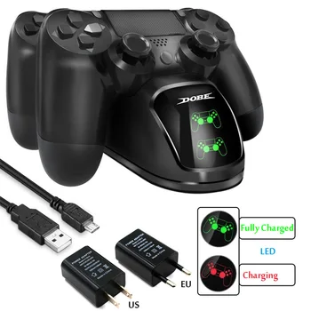

USB Fast Charging Dock Station for PS4 Controller Joypad Joystick Charger Stand Dual for Playstation 4 PS4 Slim / PS4 Pro