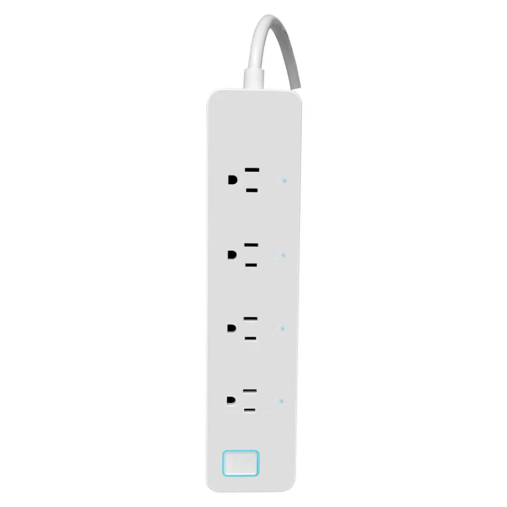 

Smart Power Strip Intelligent 4 Ports Plug Socket WiFi Wireless Remote Power on/off for Smartphone 2000W 2018 New Arrival