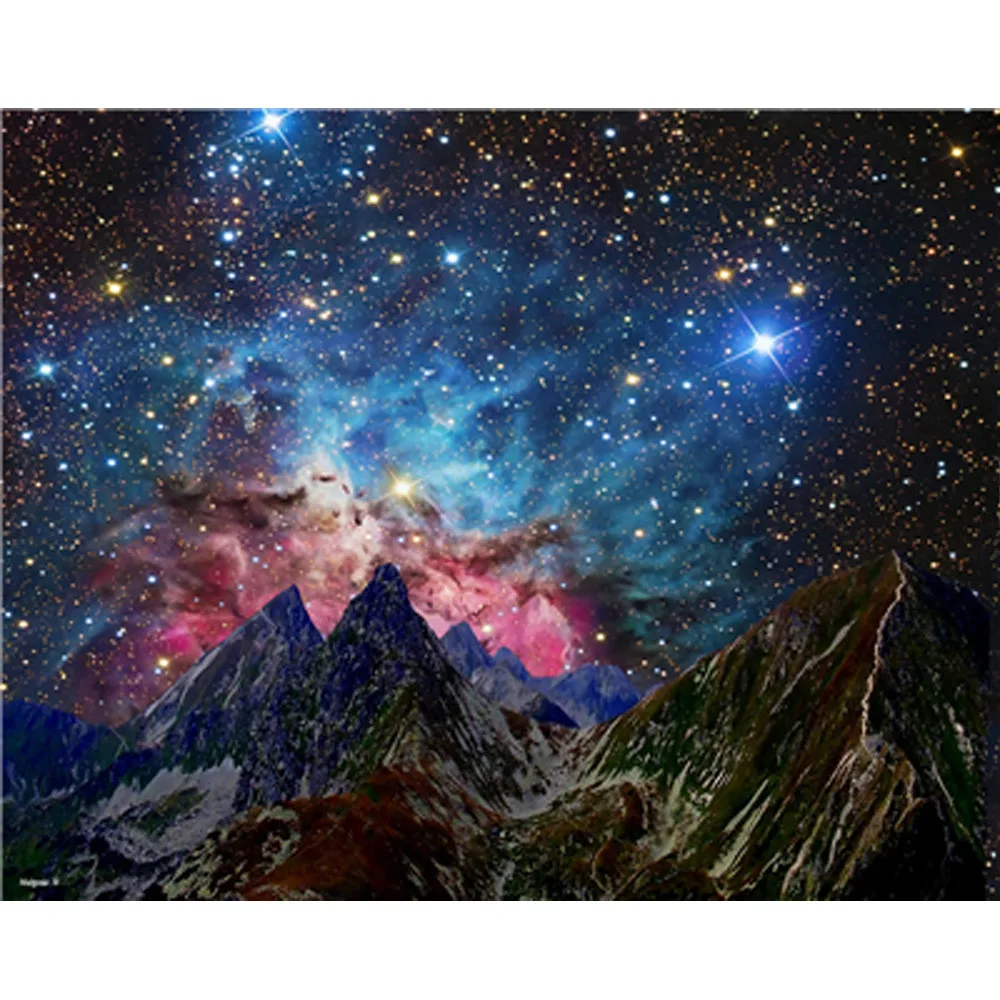 

5D DIY Diamond Embroidary Full Round Drill Mosaic Cross Stitch Gypsophila Sky 3D Diamond Painting kit Sticker Home Decor TY220