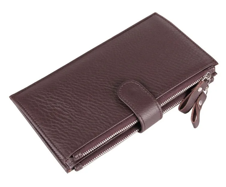 

8057C Wholesale China Manufacturer JMD man wallet 100% genuine leather coffee color large capacity