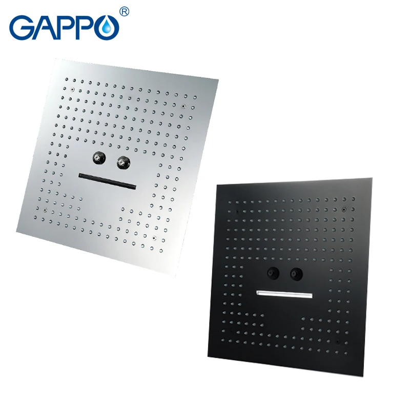 

GAPPO bathroom shower head Water Powered Led rainfall 400*400mm square head shower set faucet bath mixer waterfall bathroom