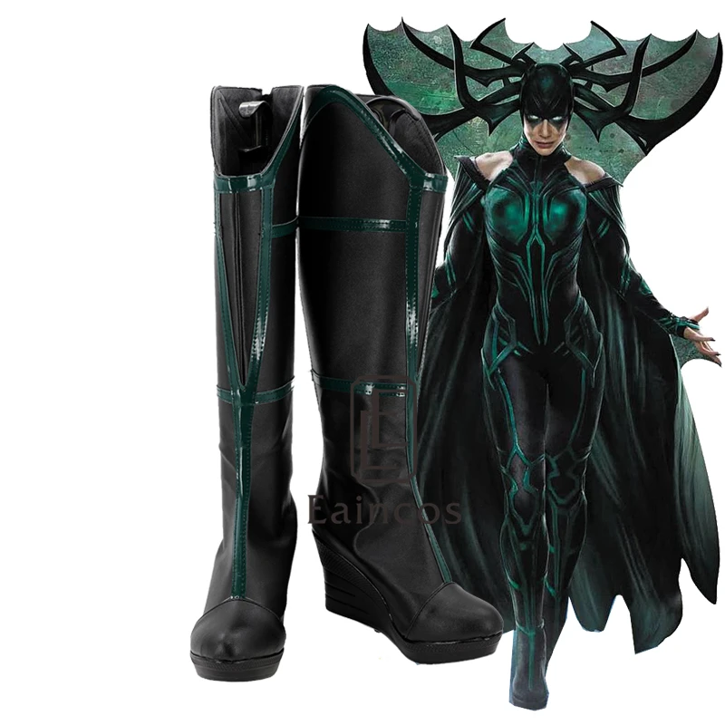 Ботинки Thor Ragnarok The 3 Hela по индивидуальному заказу черные высокие ботинки для