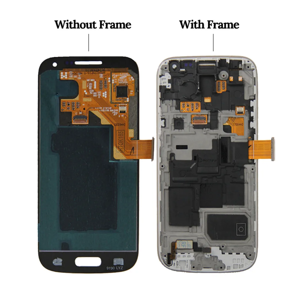 I9190 ЖК-дисплей для samsung Galaxy S4 Mini i9190 i9192 i9195 lcd кодирующий преобразователь сенсорного экрана в сборе с рамкой S4 Mini screen
