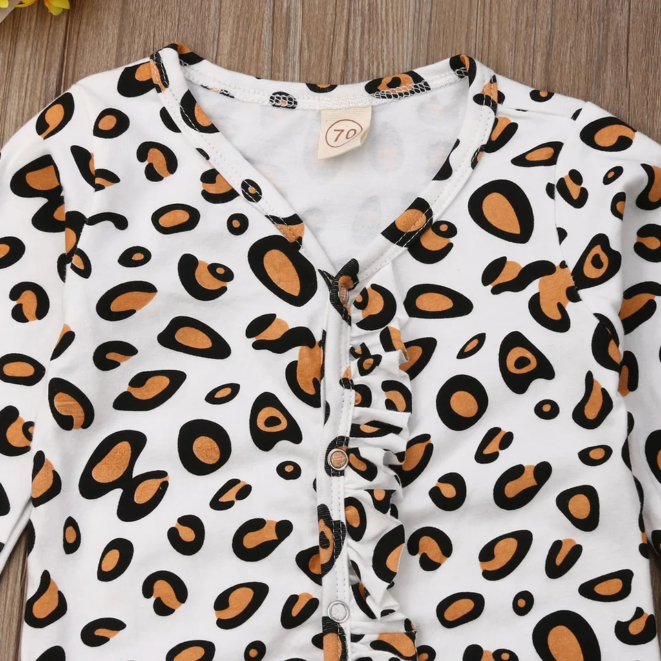 leopard print baby sleeper