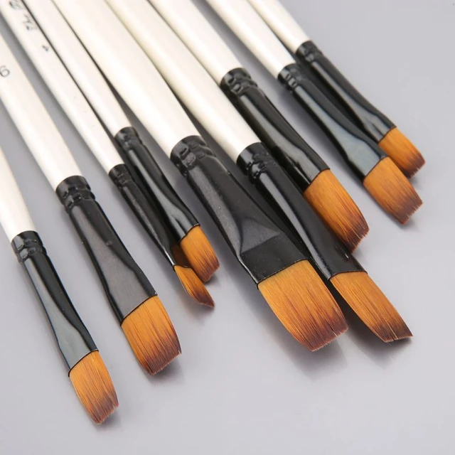 10 Pcs Pink Paint Brushes Set Round Pointed Tip Paintbrushes Nylon Hair  Artist Acrylic Paint Brushes For Acrylic Oil Watercolor - AliExpress