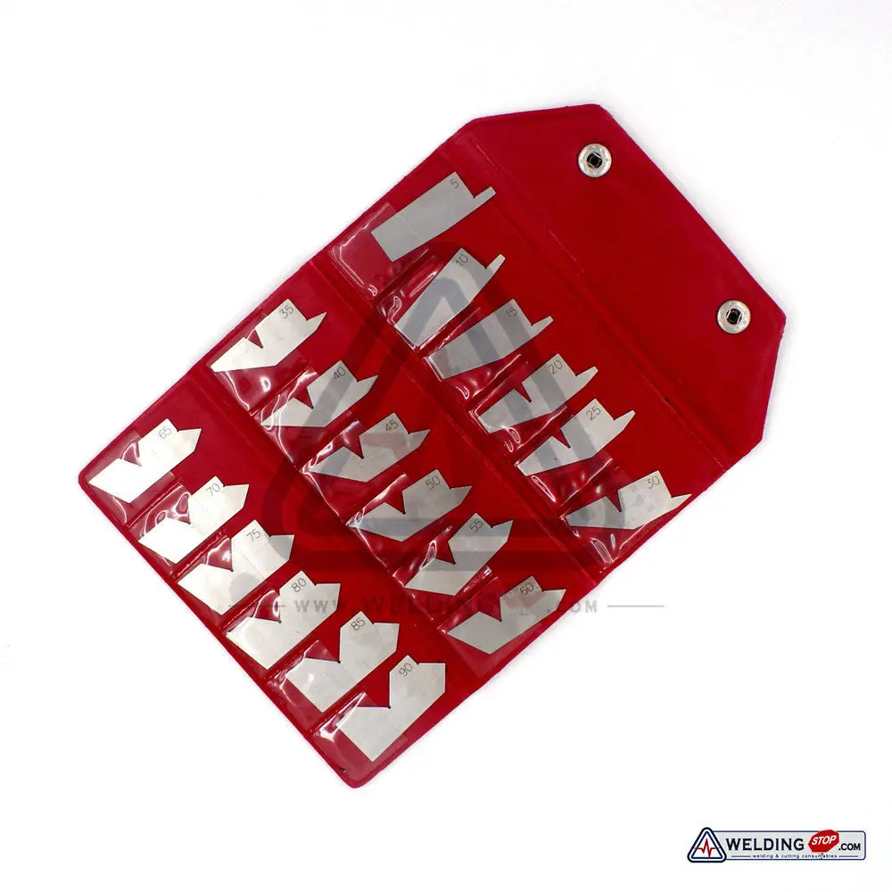 W.S. Stainless Steel Angle Gage 18pcs Set Inspection Gauge Machinist