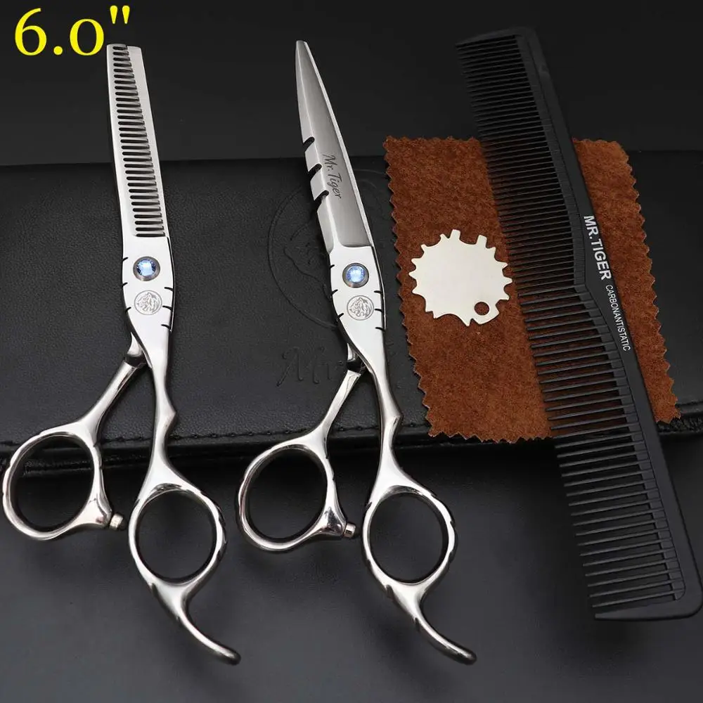 ГОРЯЧАЯ 5,5/6,0 дюймов Professional Hair Парикмахерские ножницы резка Истончение Scissor укладки волос Инструмент Парикмахерская - Цвет: 2 scissors comb bag