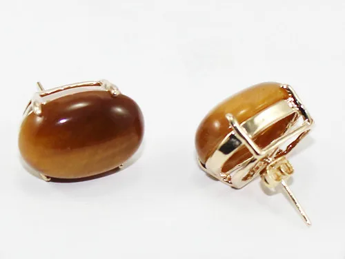 

FREE SHIPPING>>> wholesale tiger eye stone stud Earring