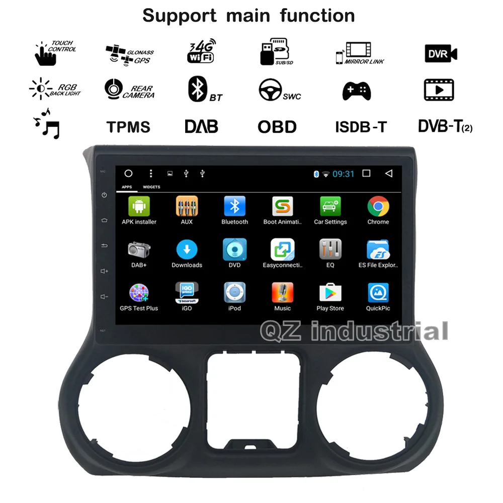 Sale QZ industrial HD 10.2" 8core Android 8.1 T8 for Jeep Wrangler Car DVD player with 3G 4G WIFI Bluetooth Navi GPS Radio RDS Map 2 Sale QZ industrial HD 10.2" 8core Android 8.1 T8 for Jeep Wrangler Car DVD player with 3G 4G WIFI Bluetooth Navi GPS Radio RDS Map 2