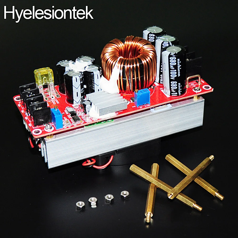 1500W 30A CC CV Boost Converter DC-DC Step Up Power Supply Adjustable Module DC 10V-60V to 12V-90V