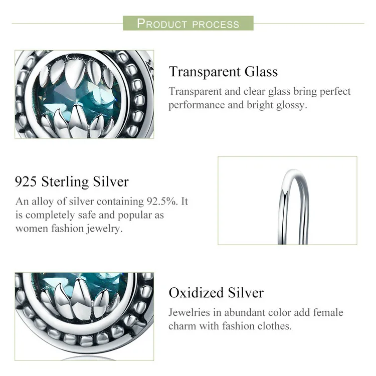Настоящее серебро 925 пробы, зеленое стекло, зверь-хранитель, висячие серьги для женщин, серьги из стерлингового серебра, хорошее ювелирное изделие
