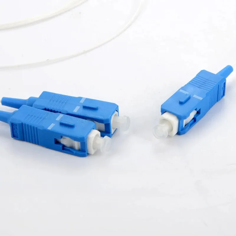 10 шт. 1*2 PLC сплиттер стальная минитруба Тип SC/UPC SC/APC разъем 0,9 мм белый кабель ftth оптический волокно Муфта