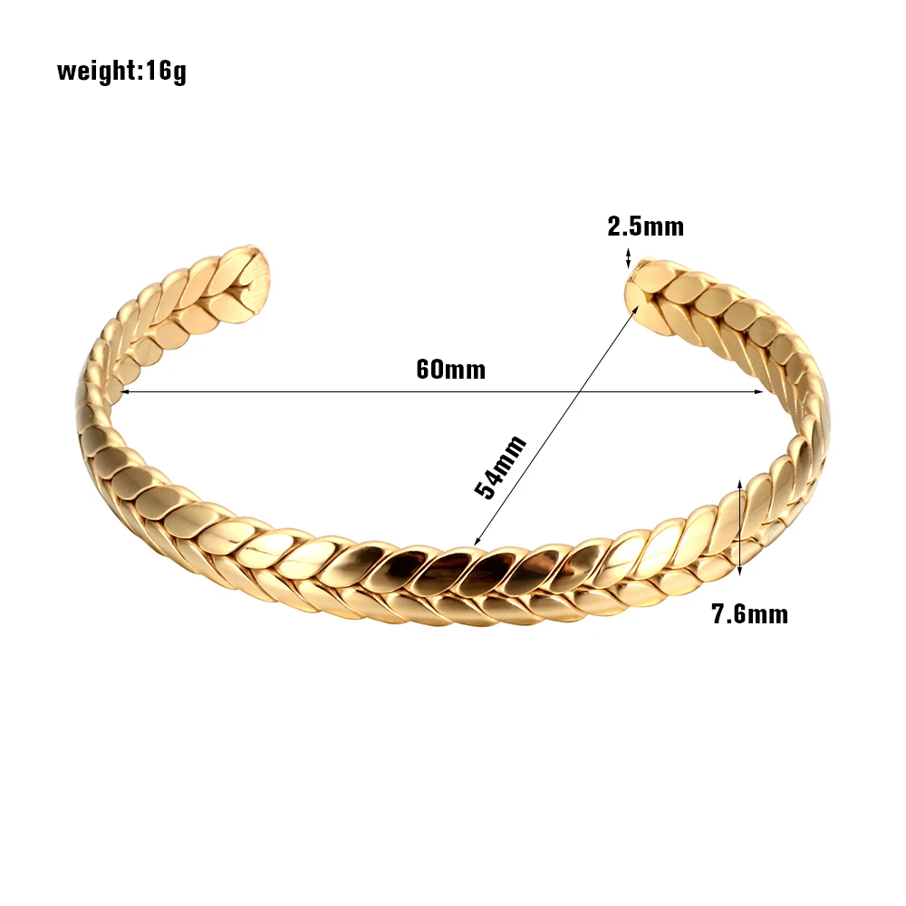 Браслет манжета из нержавеющей стали с золотым покрытием|bracelet fashion|fashion braceletfeather
