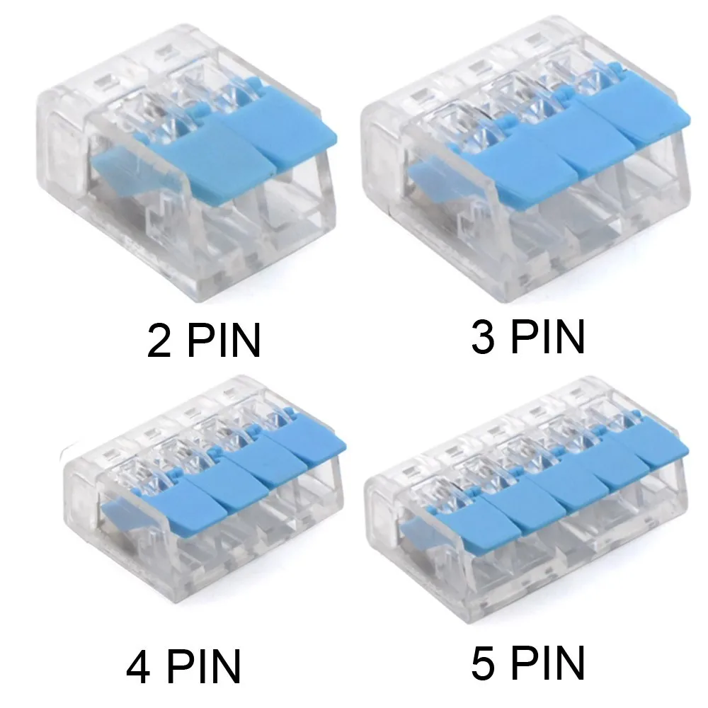 Мини Быстрый Универсальный компактный провод проводка автомобильный разъем проводник клеммный блок 222-412 222-413 222-415 PCT212 213 215 221 - Цвет: 221Blue