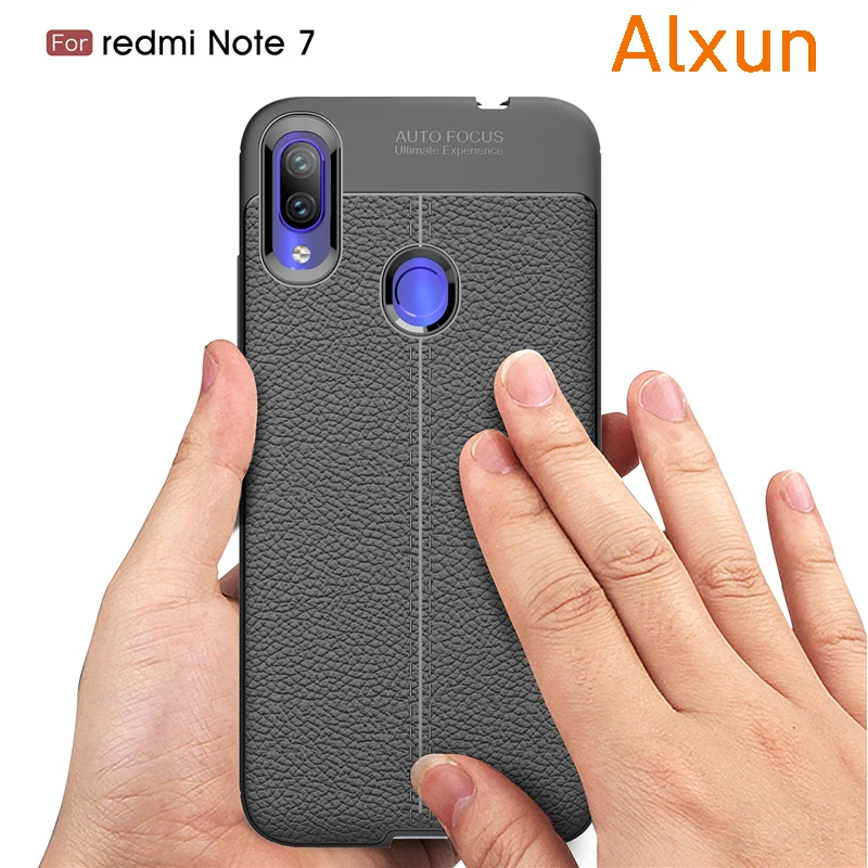 

Alxun For Xiaomi Redmi Note 7 Pro Case Leather Luxury Soft TPU Ultra Fashion Shockproof Back Cover For Redmi Note7 Case Capa