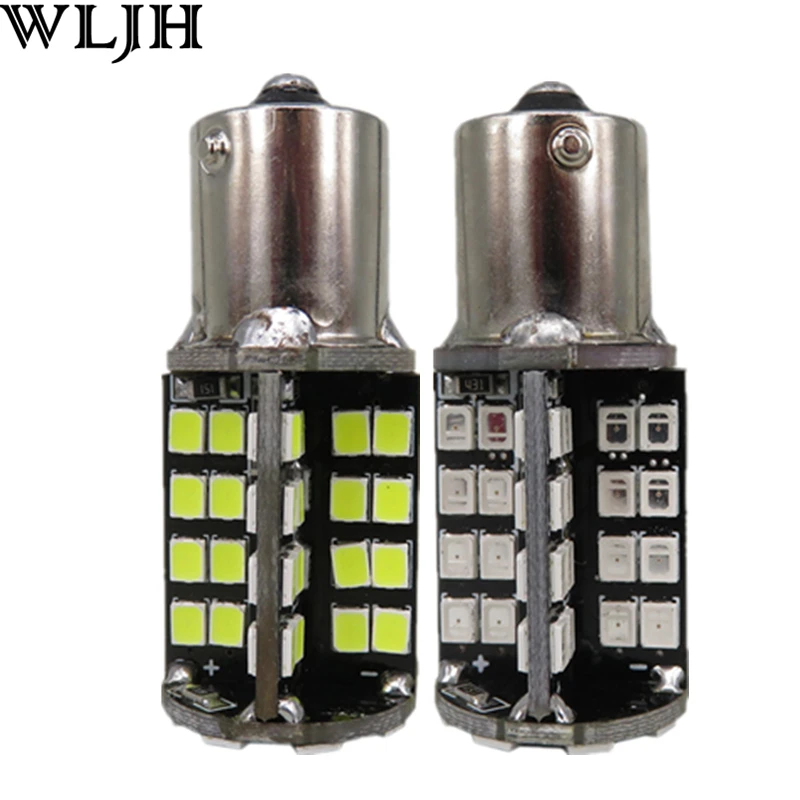 WLJH 2x Canbus P21W светодиодный 1156 BA15S светодиодный светильник автомобиля s 2835 SMD резервный Реверсивный задний фонарь сигнал поворота тормозной светильник R5W светодиодный s