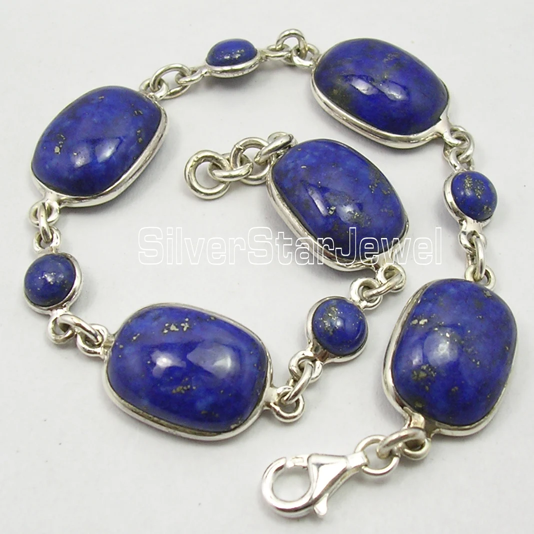 Chanti International Solid Silver Authentic LAPIS LAZULI STONES NOUVEAU ART Heavy Bracelet 8 3/8 Chanti International Solid Silver Authentic LAPIS LAZULI STONES NOUVEAU ART Heavy Bracelet 8 3/8