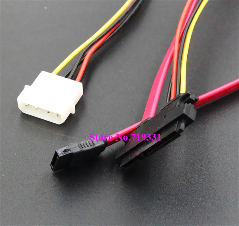 

Hard Drive Optical Drive Integrated Data Cable,Desktop Computer Power Supply 4-Pin Ide+Sata Transfer Power Supply Line 7+15P Lin