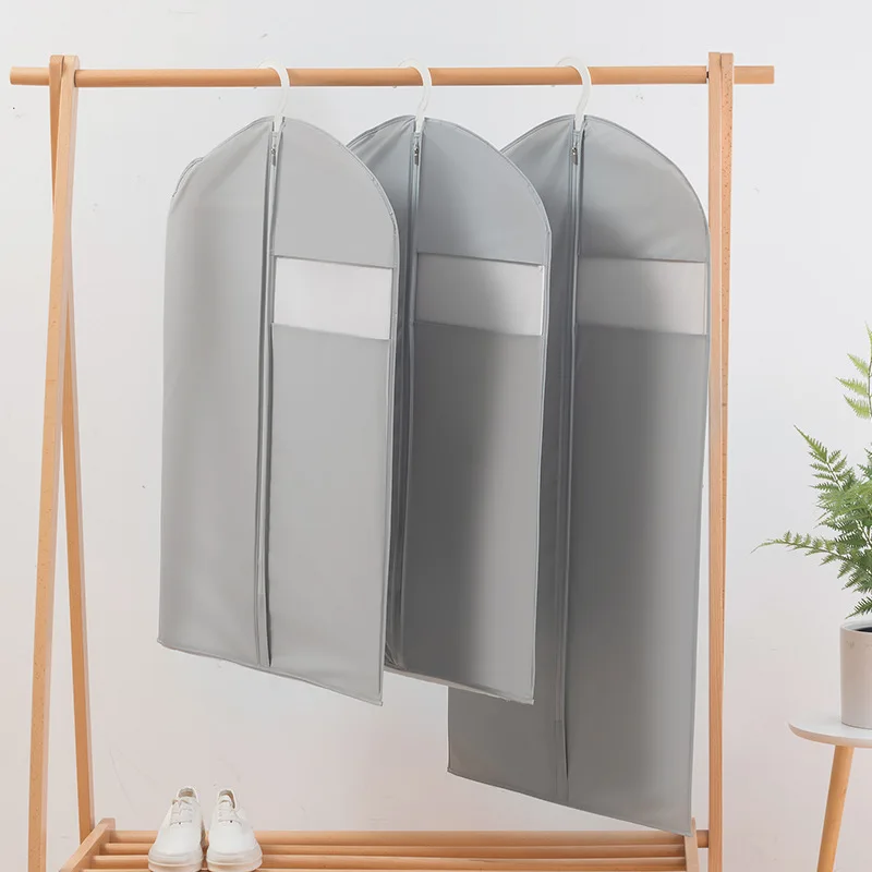 

Thicken Solid PEVA Clothing Dust Cover Suit Coat Waterproof Protector Storage Bag with Zipper LU001