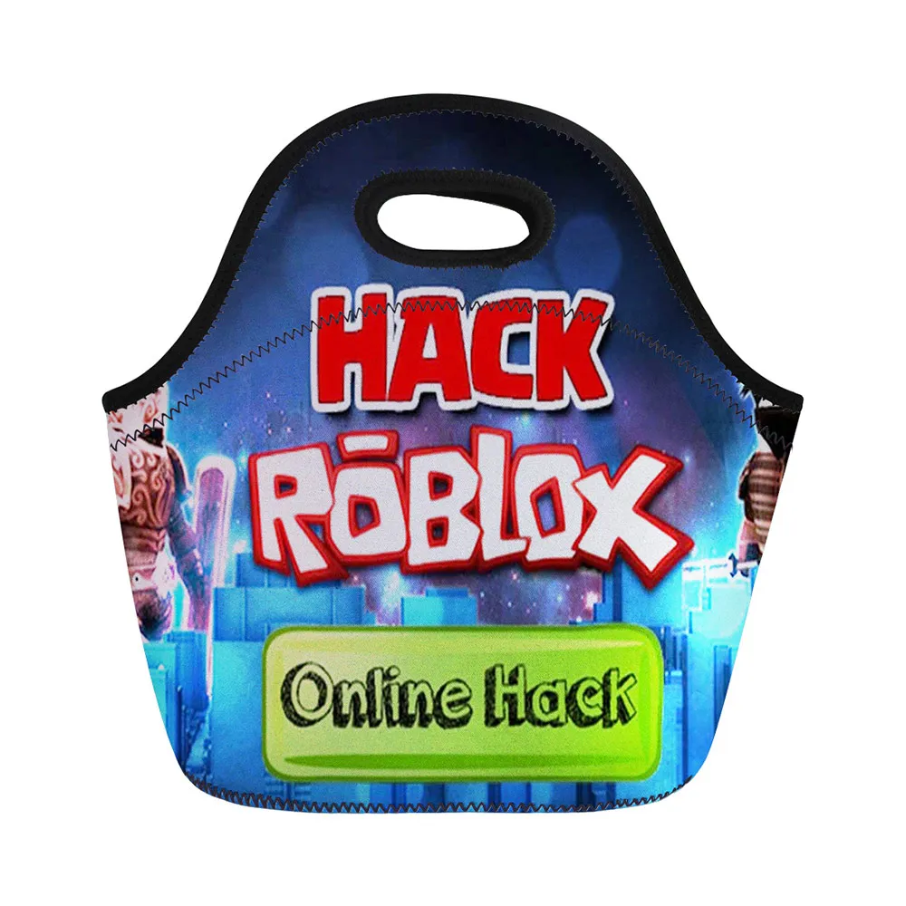 Insulated Lunch Bags For Men Roblox Games Pattern Printed Mens Warm Office Lunch Box Boys Food Bags Picnic Handbag With Zippers In Lunch Bags From - 
