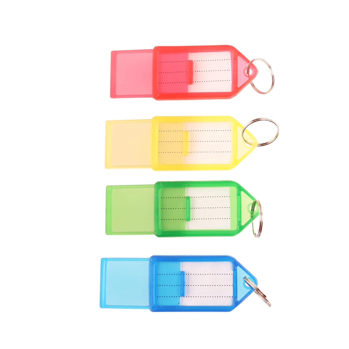 60 шт многоцветные пластиковые брелки для ключей багажные ID Метки этикетки с брелоками(случайный цвет