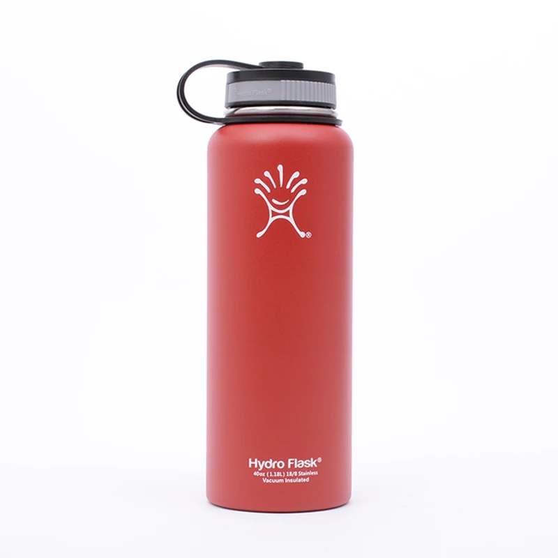

Best-Selling Original Hydro Flask With 40 OZ Stainless Steel Outdoor Vacuum Heat Preservation Pot Water Bottles Red Color