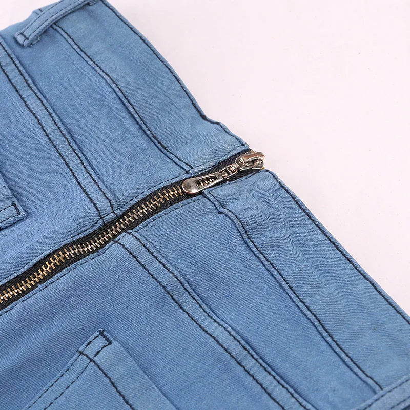 ENbeautter Джинсы женские летние сексуальные с молнией сзади высокая талия обтягивающие джинсовые Модные повседневные короткие мини-штаны Calsas Femenina джинсы