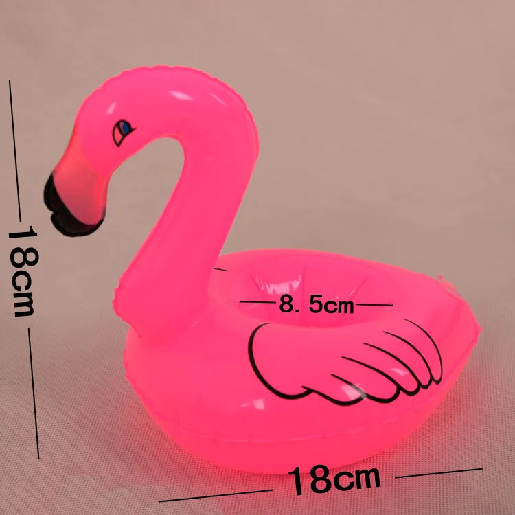 Розовый надувной фламинго бассейн воды подстаканник плавающий стакан держатель