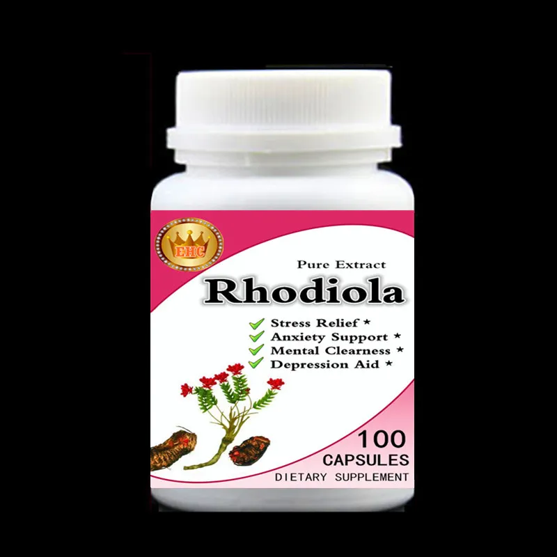 

Rhodiola Rosea Extract, Stress Relief, Anxiety Support, Mental Clearness, Depression Aid, Fights Depression - 100 pieces/bottle