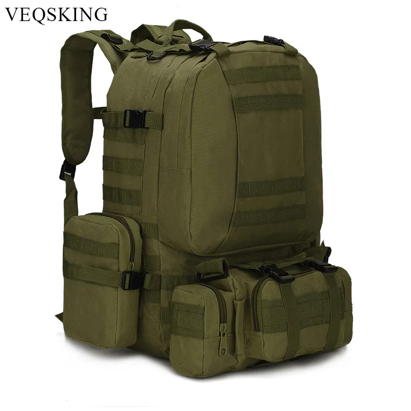 

Detachable Outdoor MOLLE Tactical Backpack,50L Large Capacity Travel Climbing Hiking Bag,5Colors Military Army Backpacks