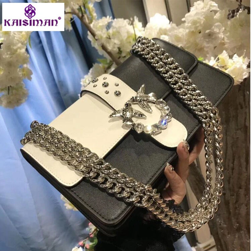 

Famous Brand Women Bag Swallow Lock Designer Chain Shoulder Messenger Bag Luxury Handbag Fashion Diamond Crossbody Bag for Women