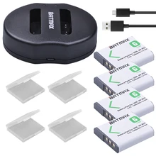 4Packs NP-BG1 NP BG1 NP-FG1 Batteries + Dual USB Charger for SONY DSC-H3 DSC-H7 DSC-H9 DSC-H10 DSC-H20 DSC-H50 DSC-H55 DSC-H70
