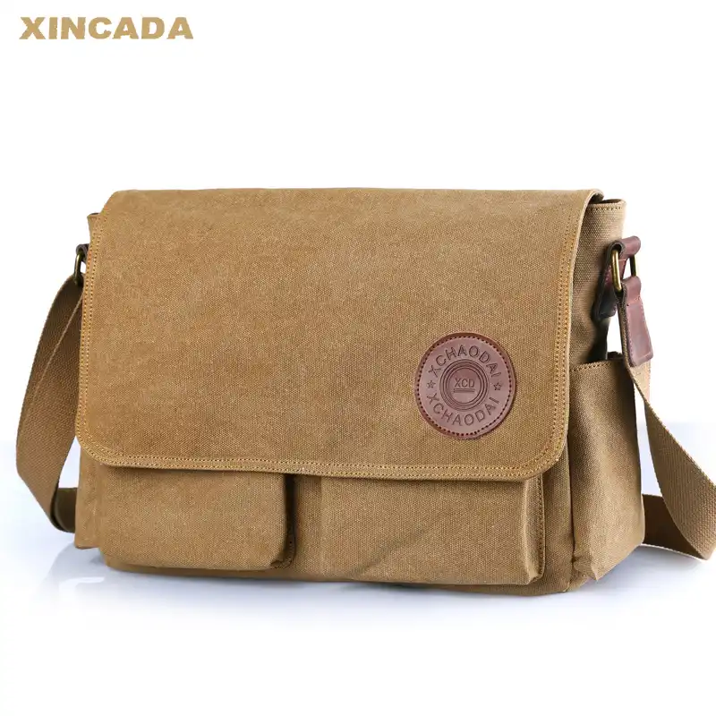 XINCADA холщовые сумки Мужская Повседневная сумка через плечо Диагональный крест