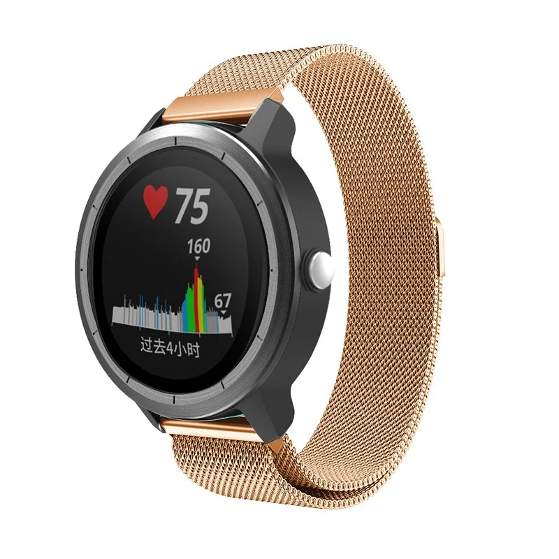 20 мм 22 мм Миланский ремешок для часов Garmin Vivoactive 3 4 часы Смарт-ремешок Ремешок для браслетов для Garmin Vivoactive3 4 HR нержавеющая сталь