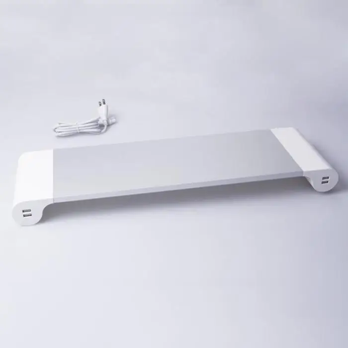 Aluminium Alloy Base Holder Smart 4 USB Port Charger Stand for PC Desktop Laptop