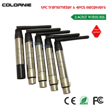 

DHL Free Shipping wireless dmx transmitter receiver LED DMX light control female and male standard 3pins connector