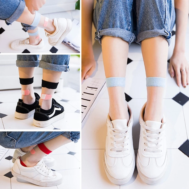 Женские носки, модные летние повседневные женские носки Harajuku, симпатичная повязка, лоскутный стиль, японский стиль