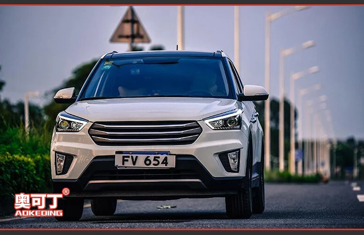 AKD автомобильный Стайлинг фара для hyundai Creta фары IX25 светодиодный фонарь динамический сигнал поворота DRL Hid Bi Xenon авто аксессуары