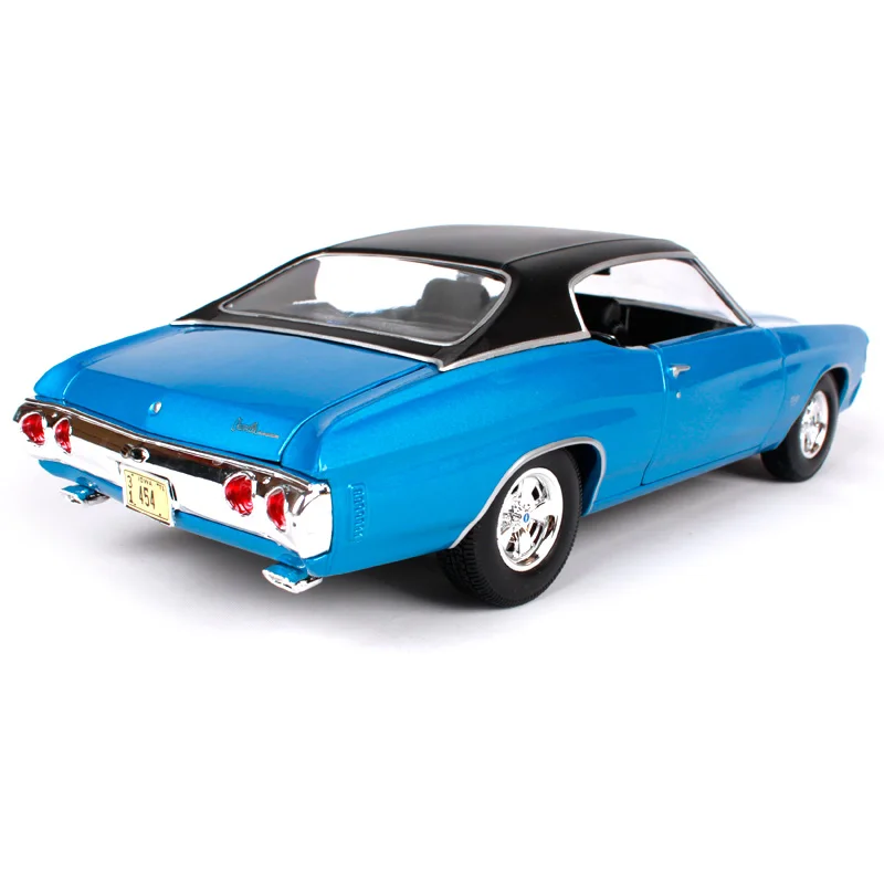 Maisto 1:18 1971 chevrolet chevelle ss454 синий автомобиль литья под давлением 275*105*77 мм роскошные модели классических машин старый автомобиль игрушка для мужчин 31890