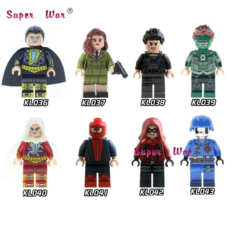 

50pcs super heroes Colle Black Adam Carter Red Arrow Green Lantern building blocks bricks friends hobby toys for